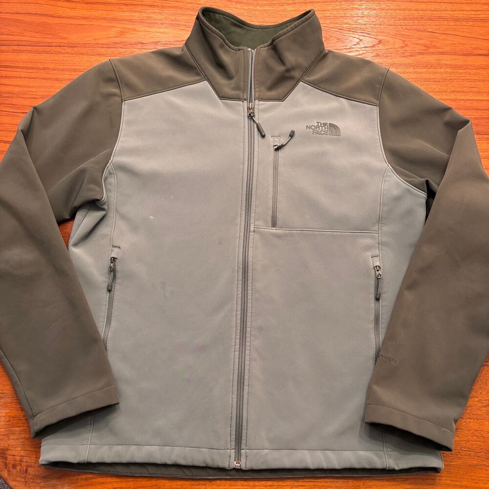 The North Face Men's Green Full Zip Soft Shell Jacket Size Medium